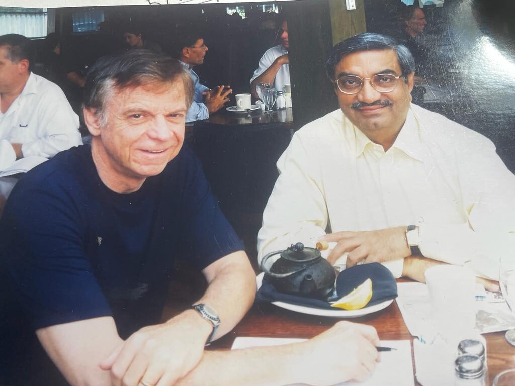 With professor john Kotter in Boston Harvard business school June 2004 September 05.